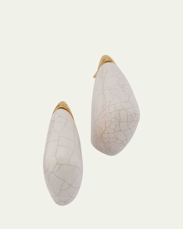 Small Fin Ceramic Earrings